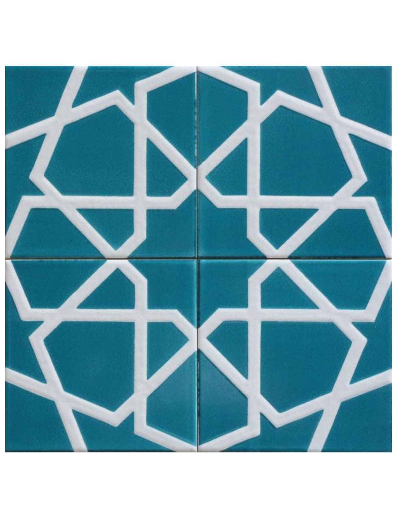Çini Seramik Karo Modelleri - 19, Cami Çinisi Modelleri 20x20 Turkuaz Selçuklu
