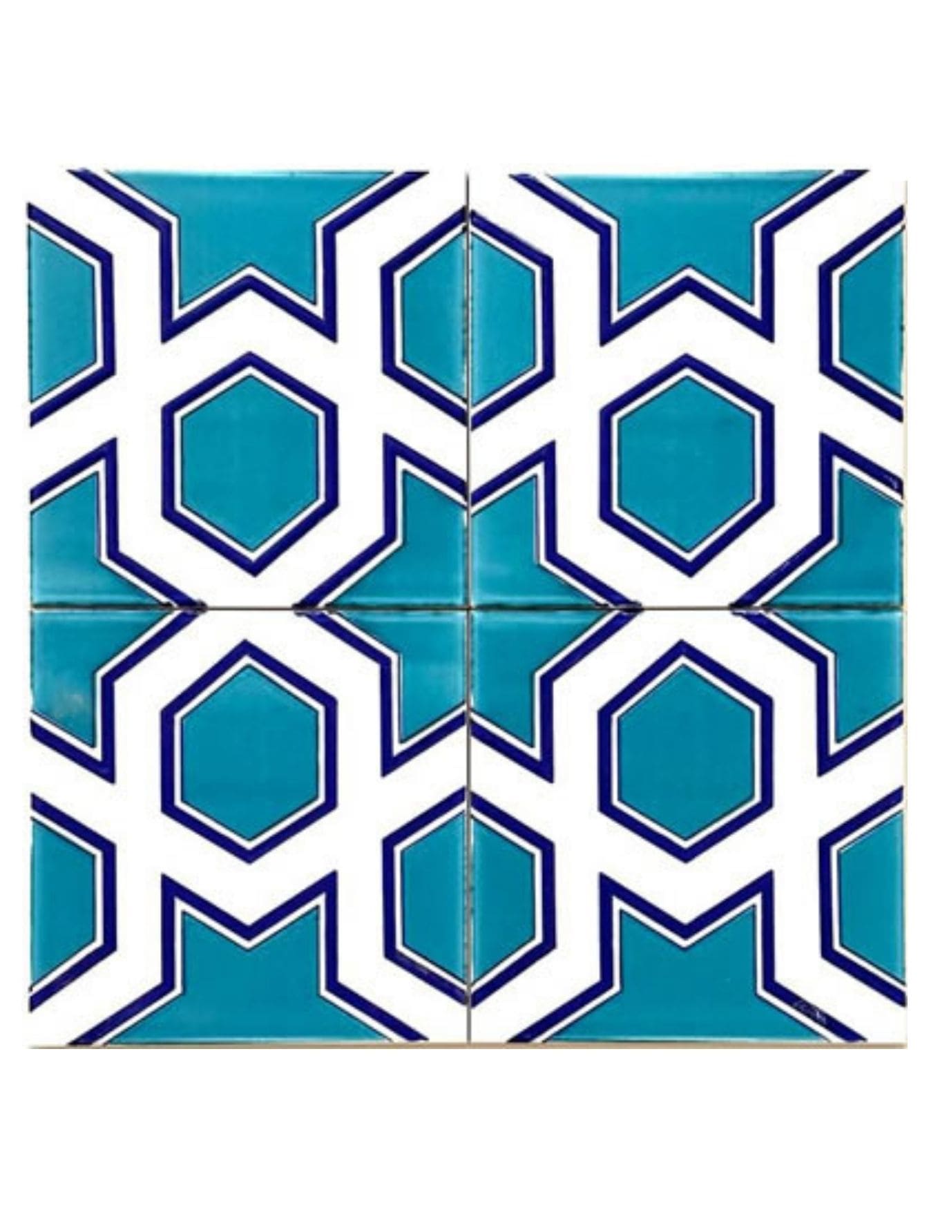 Çini Seramik Karo Modelleri - 24, Cami Çini Modelleri 20x20 Yıldız Geçme