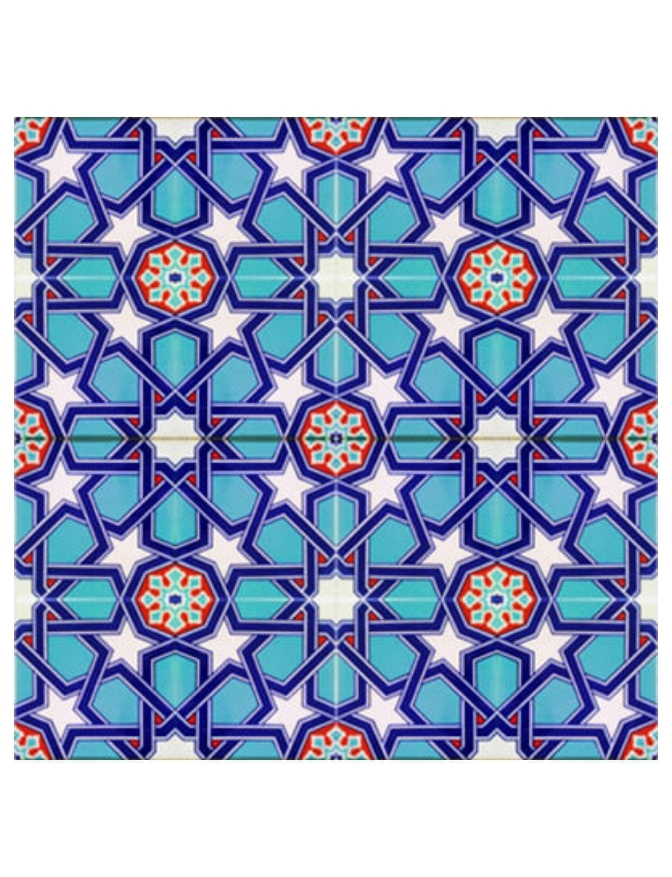 Çini Seramik Karo Modelleri - 37, Cami Çini Metrekare Fiyatları 20x20 Geometri Desen