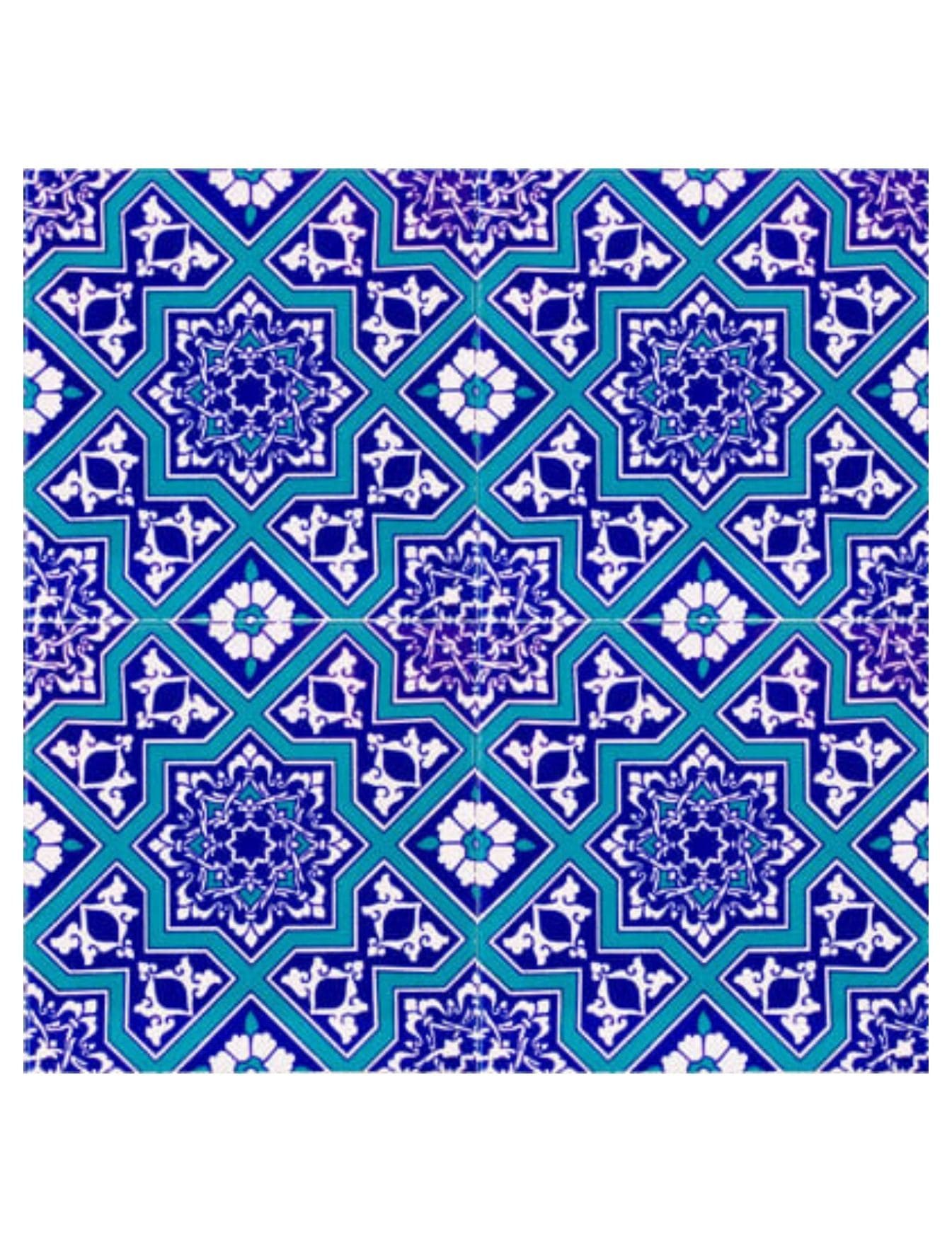 Çini Seramik Karo Modelleri - 41, Kütahya Çini Geometri Desen