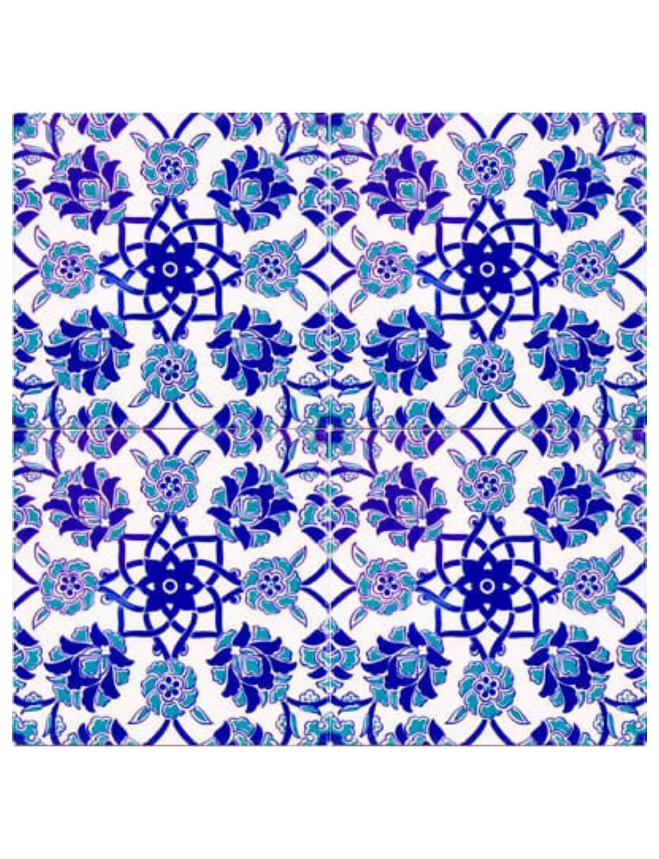 Çini Seramik Karo Modelleri - 42,  Çini Karo Modelleri Osmanlı Motif 20x20