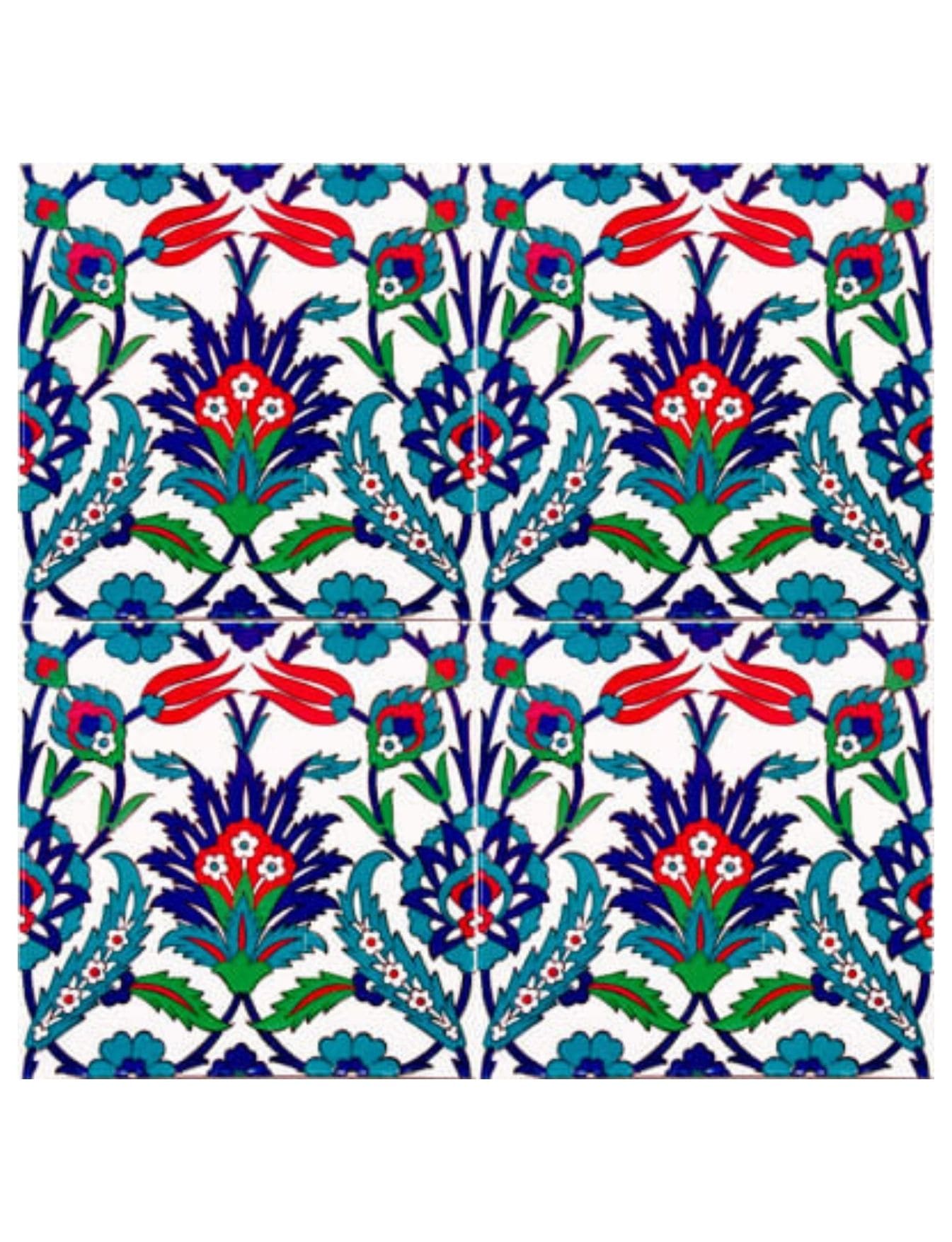 Çini Seramik Karo Modelleri - 05, Kütahya Çini 20x20 Osmanlı Çini Deseni