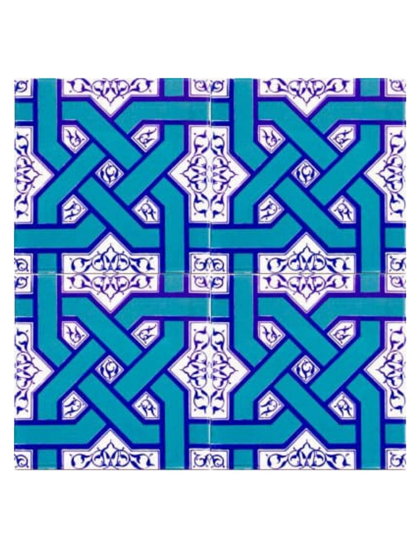 Çini Seramik Karo Modelleri - 44, Selçuklu Çini Karo Geometri 20x20