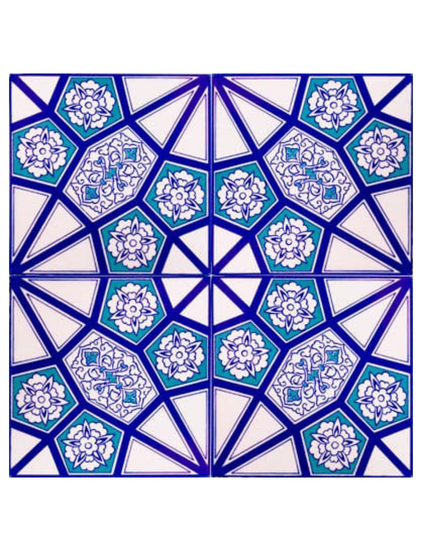 Çini Seramik Karo Modelleri - 45, Çini Karo Seramik Geometri