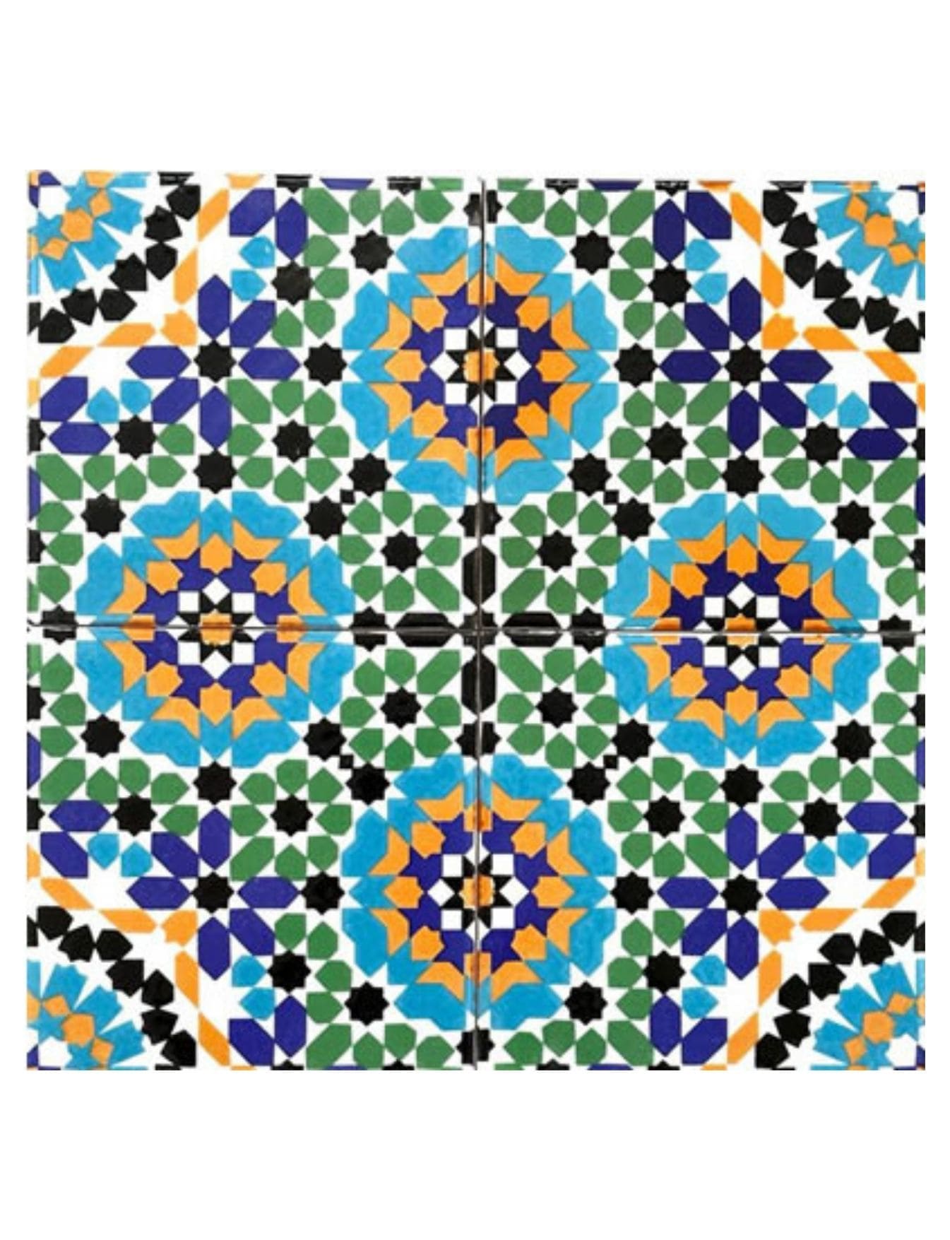 Çini Seramik Karo Modelleri - 51, Rüstem Paşa Cami Çinileri Geometri 