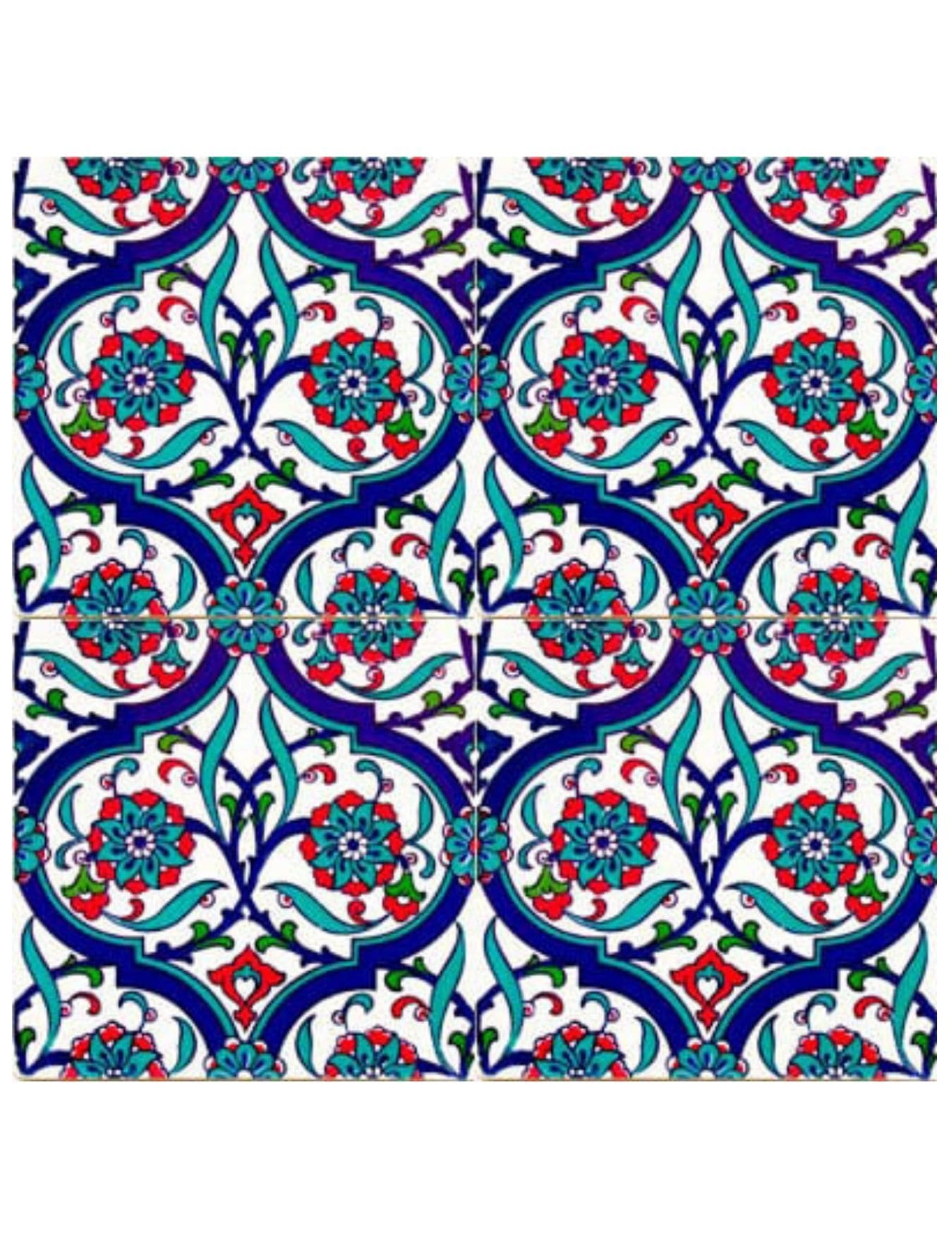 Çini Seramik Karo Modelleri - 54, Selimiye Cami Çinileri 20x20