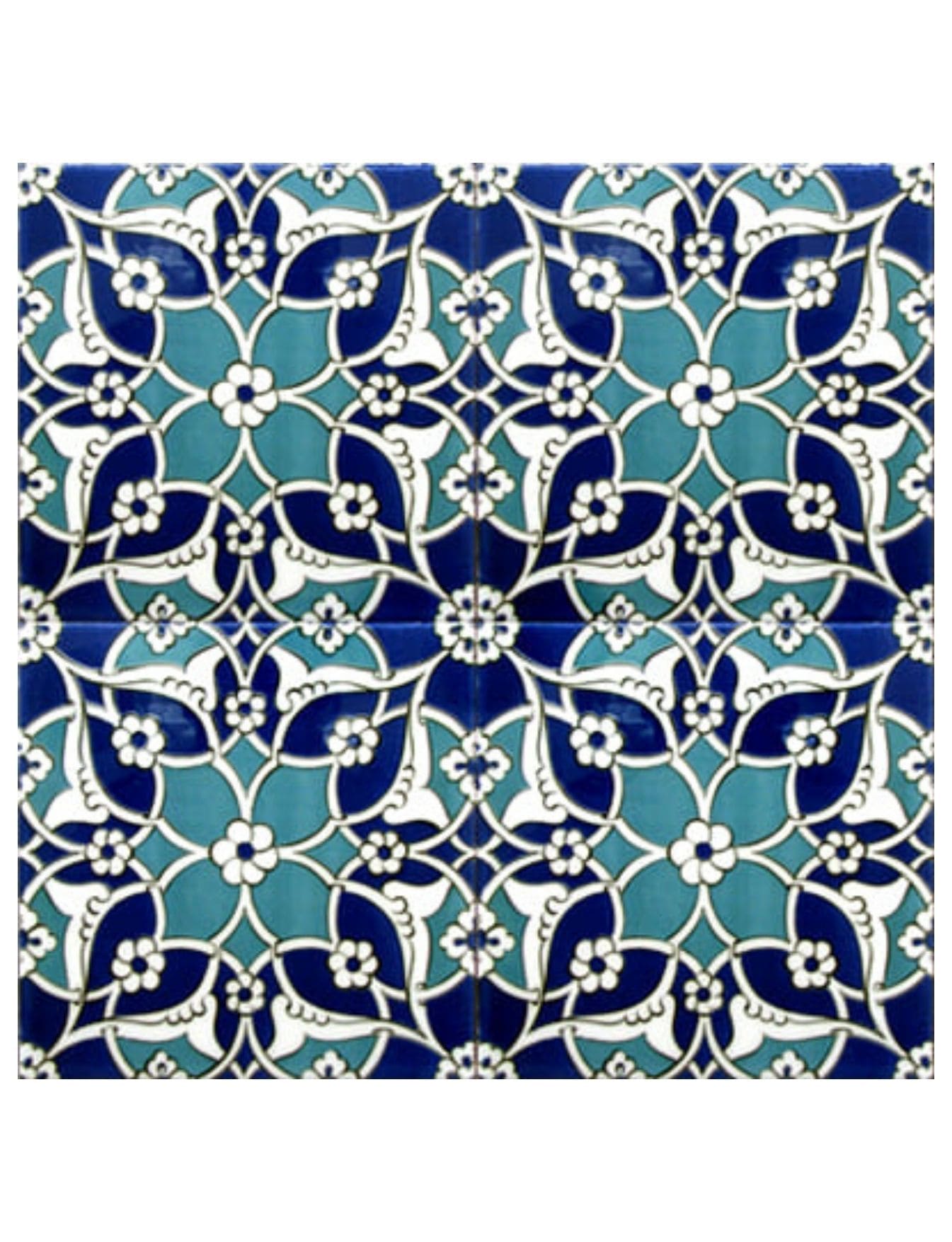 Çini Seramik Karo Modelleri - 07, Cami Çini Geometri 20x20 İznik Çini