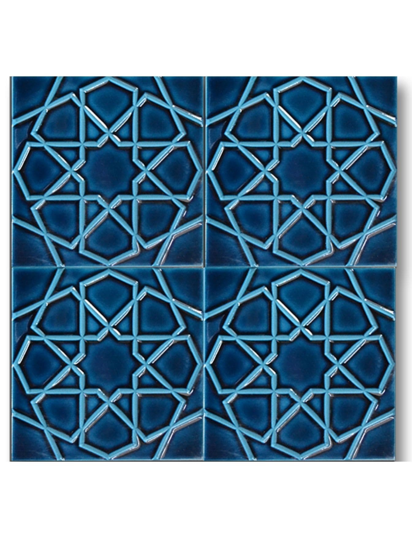 Cami Seramik Modelleri - 02, Cami Seramik Türkmen Yıldızı Mavi