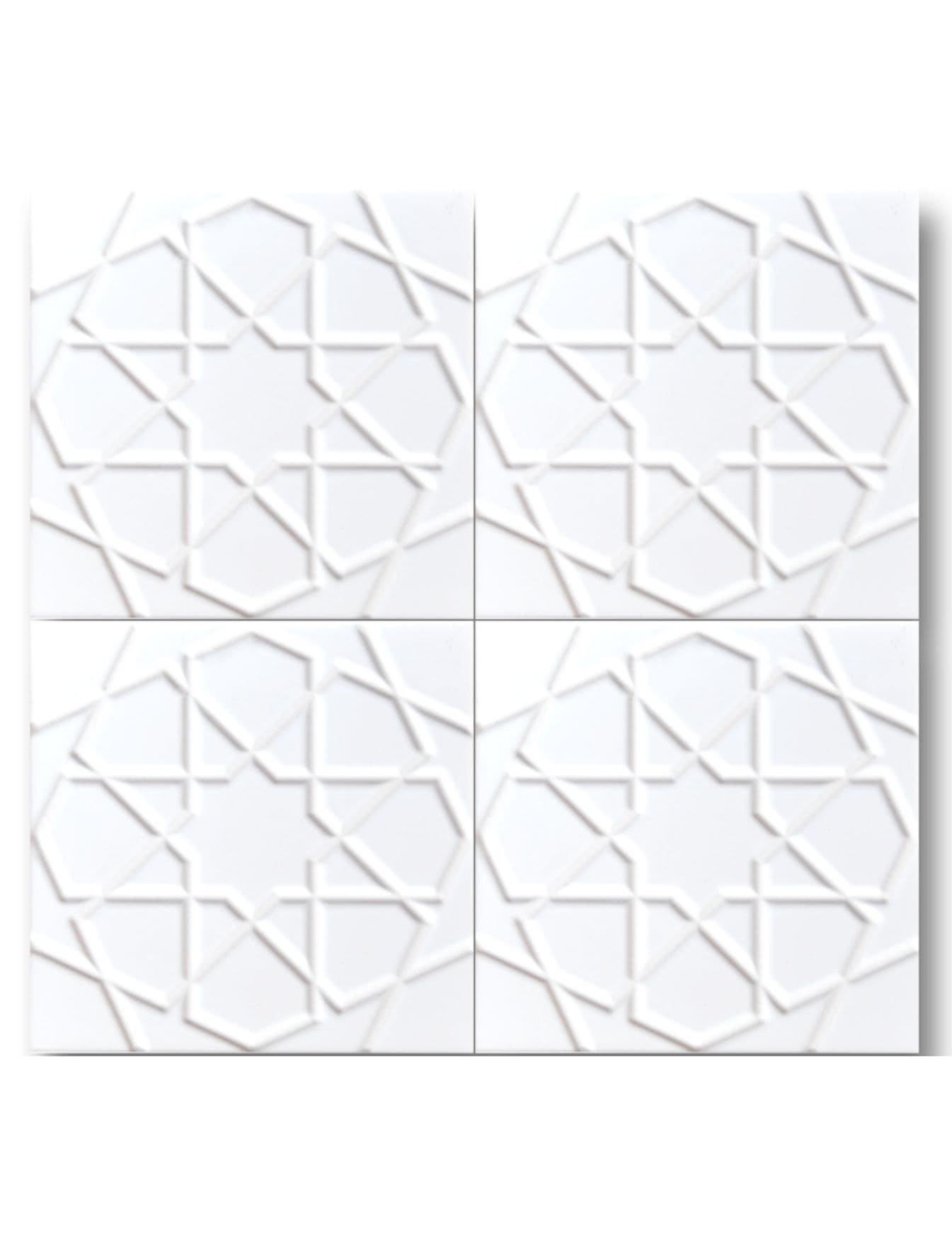 Cami Seramik Modelleri - 09, Çini Fayans 20x20 Selçuklu Beyaz Seramik