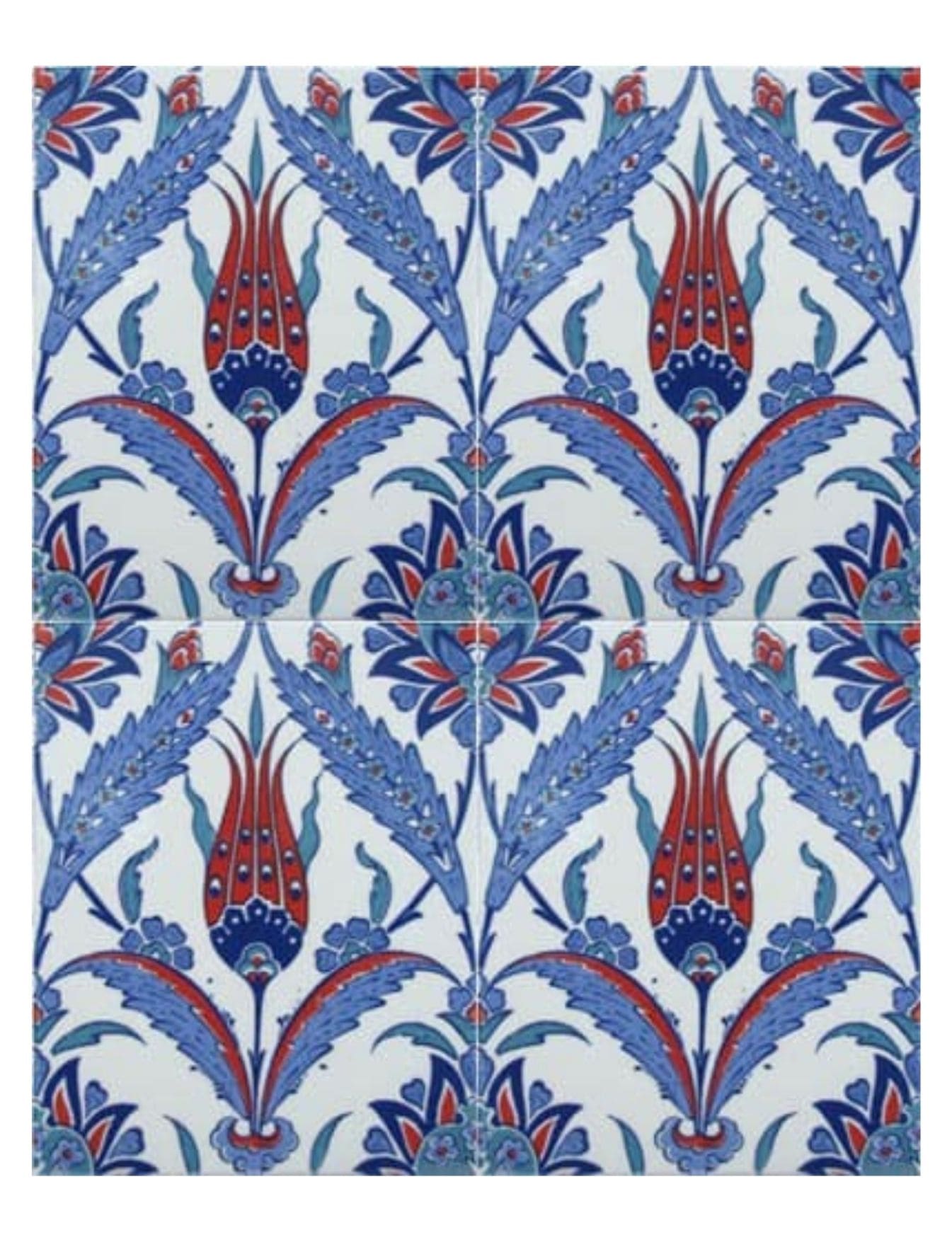 Cami Çinisi Modelleri - 02, Cami Çini Dekor 20x25