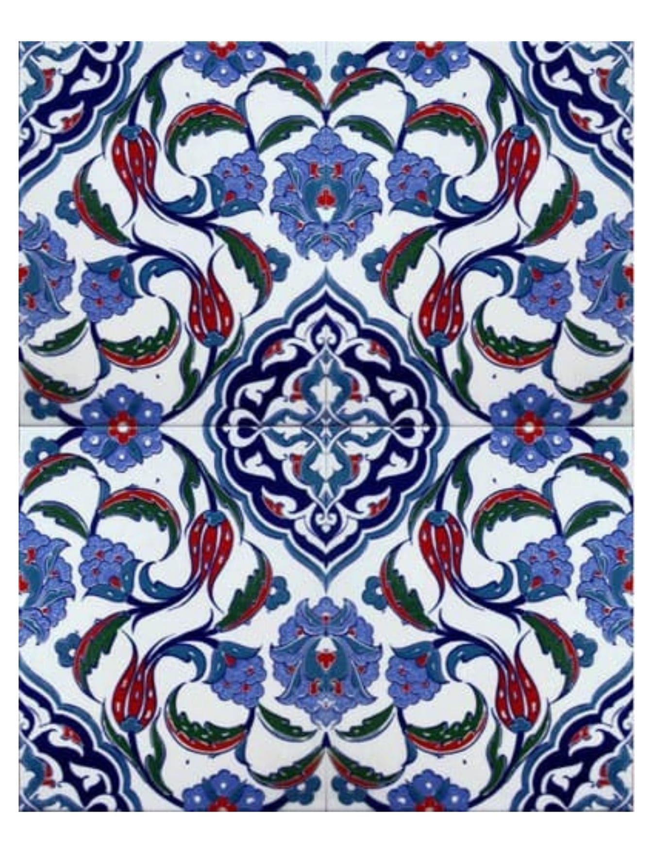 Cami Çinisi Modelleri - 07, Cami Çini Sanatı 20x25 Karo