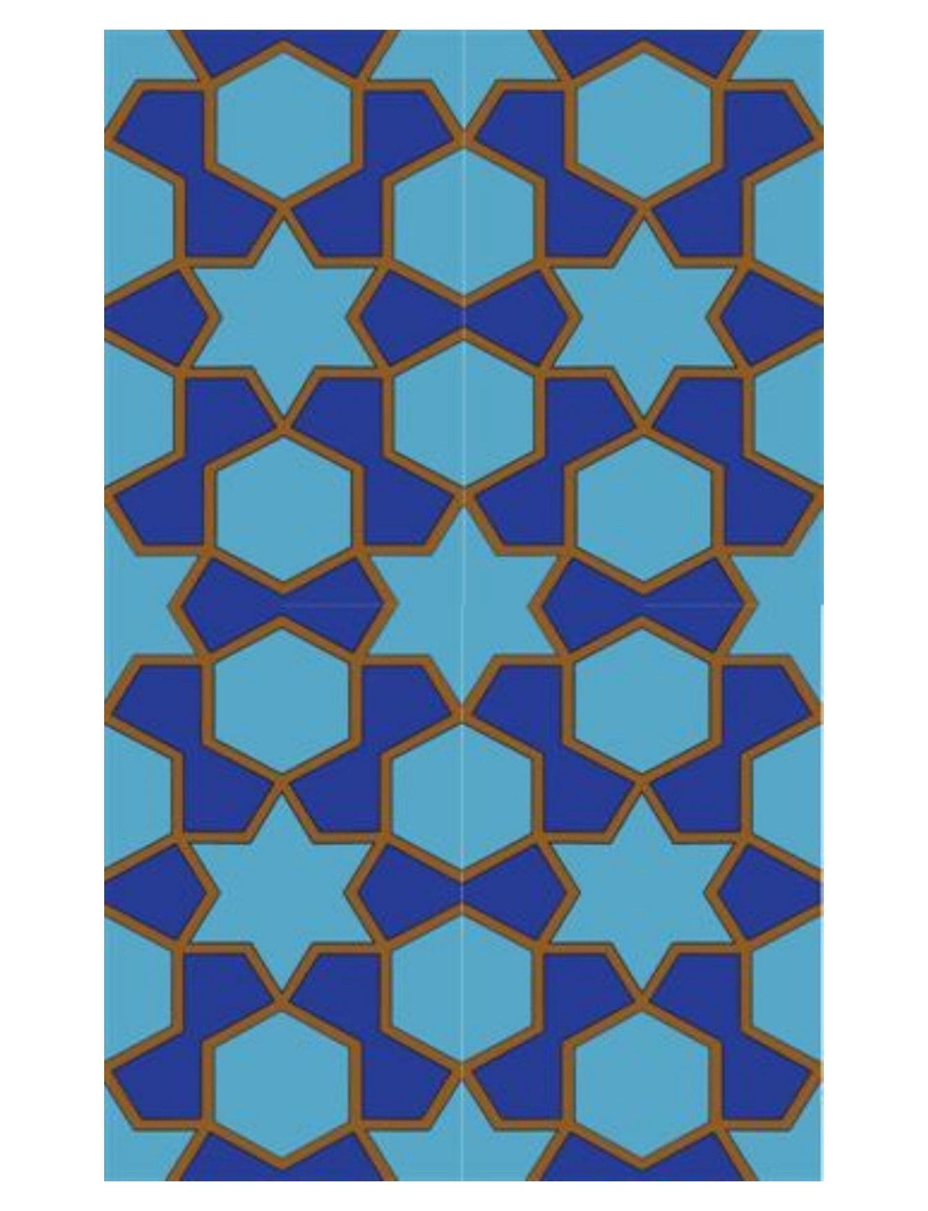 Cami Çini Modelleri - 11, Altın Çini Seramik Selçuklu Motifli 25x40