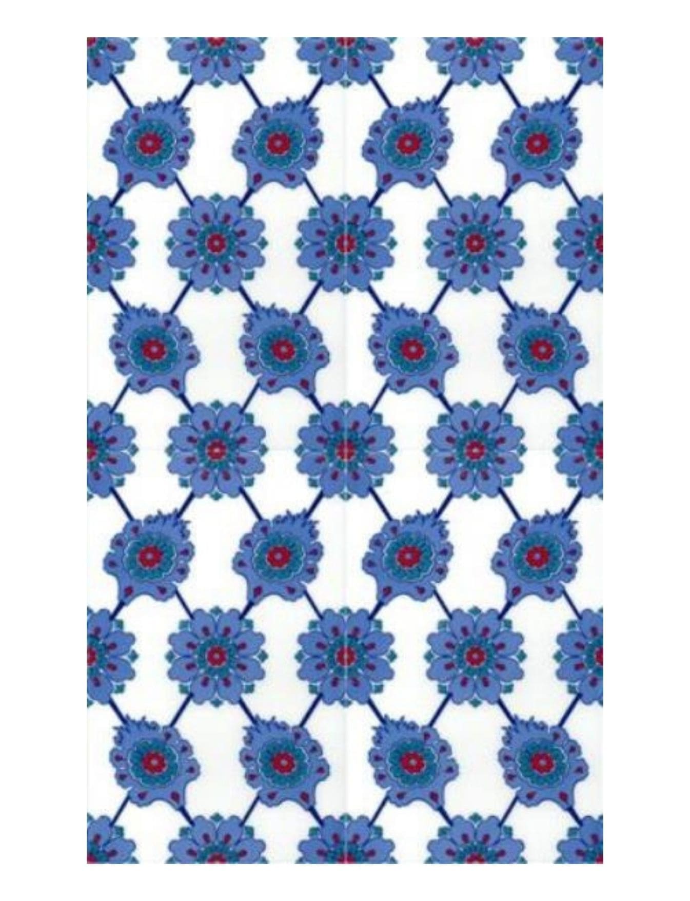 Cami Çini Modelleri - 06, Kütahya Cami Çini 25x40