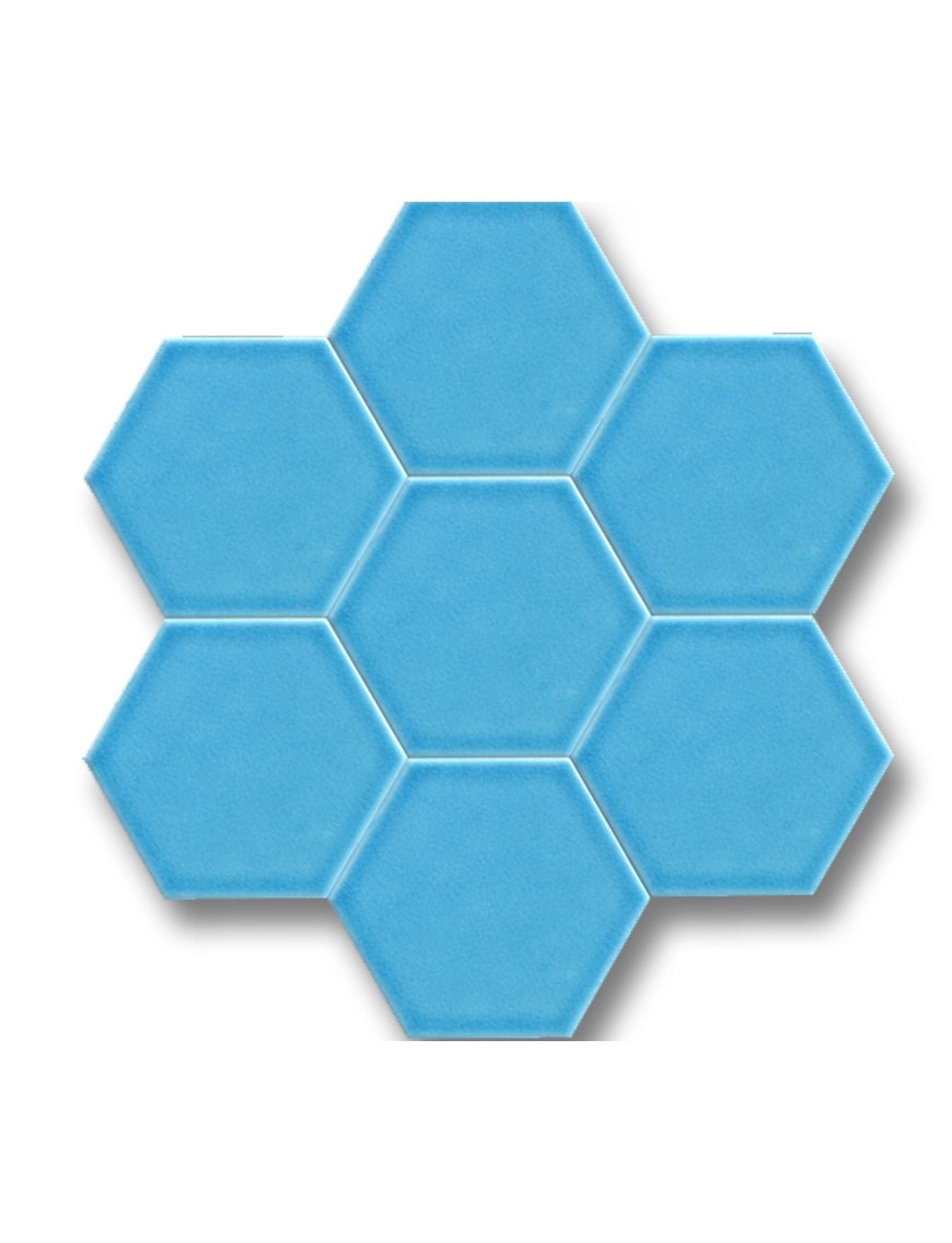 Altıgen Çini Seramik Karo - 01, Altıgen Turkuaz Cami Seramiği 17x17