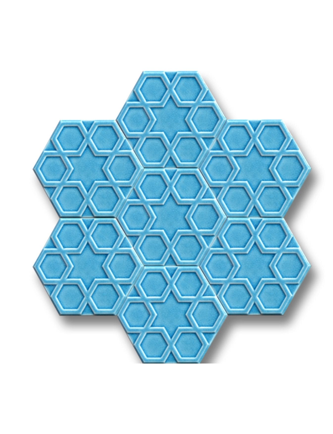 Altıgen Çini Seramik Karo - 16, Cami Dekorasyon Seramikleri