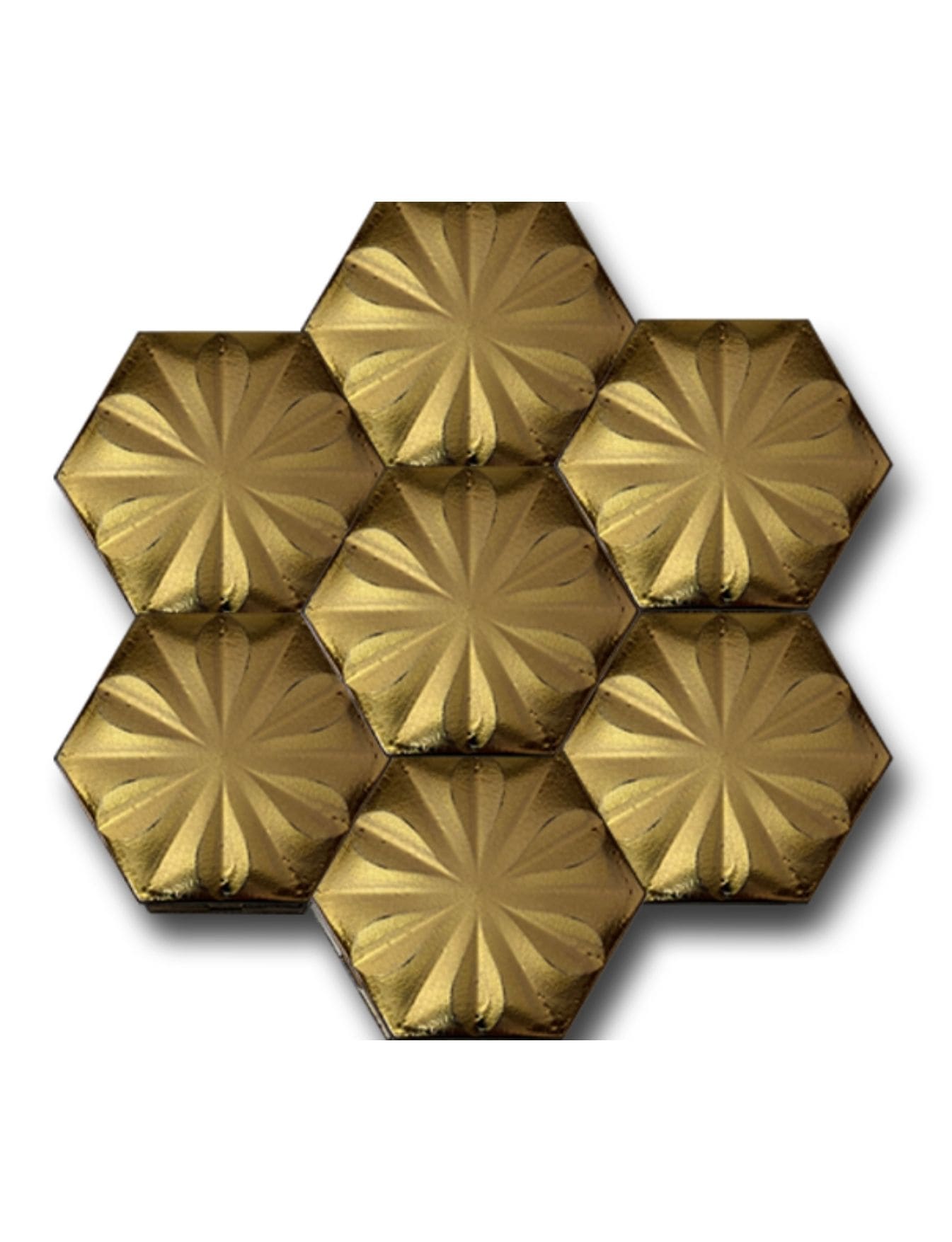 Altıgen Çini Seramik Karo - 36, Çini Seramik Modelleri Altıgen Gold