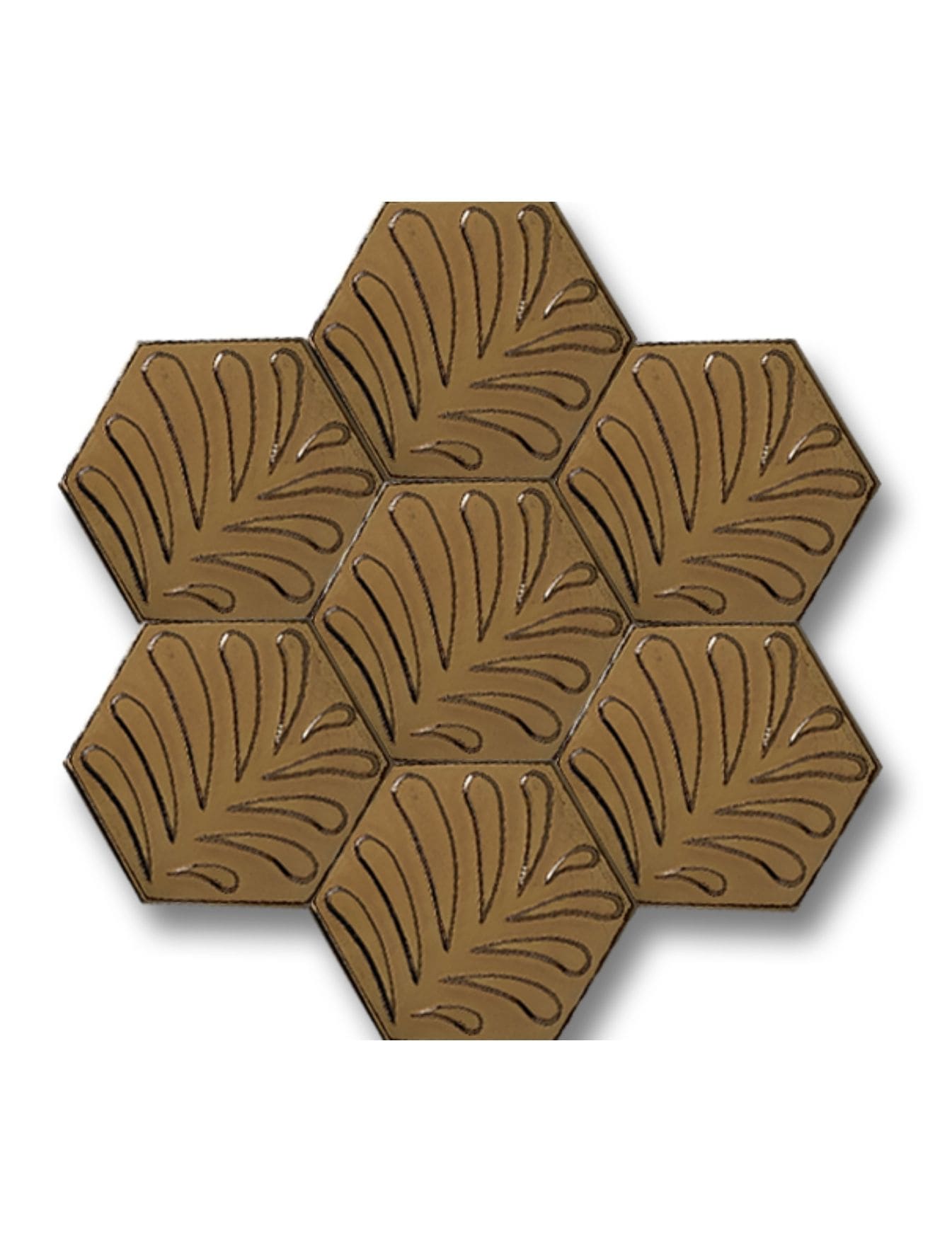 Altıgen Çini Seramik Karo - 42, Gold Seramik Altıgen Karo