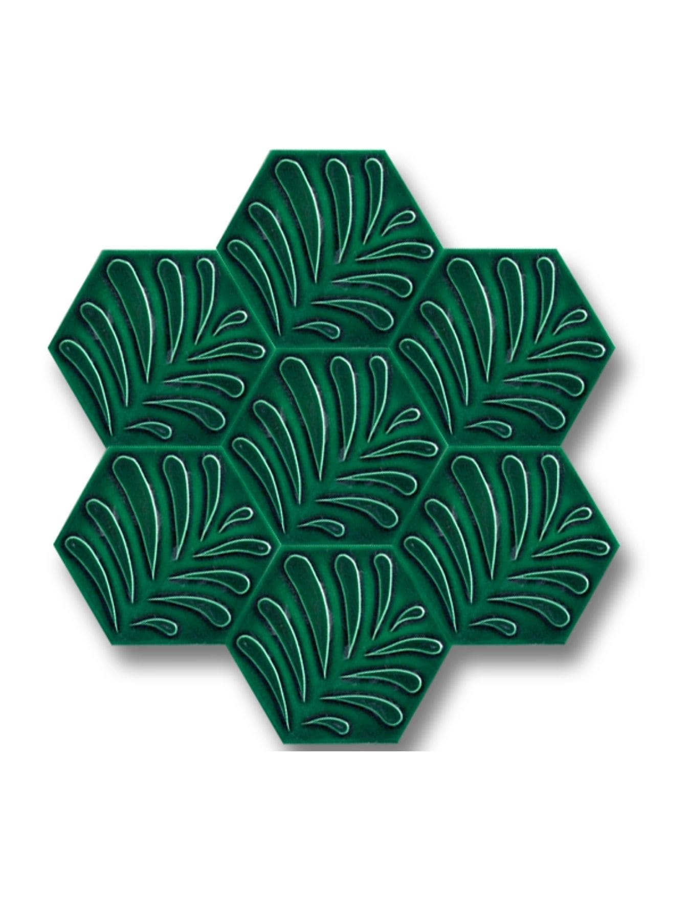 Altıgen Çini Seramik Karo - 44, Cami Çinisi Metrekare Fiyatları Altıgen Yeşil