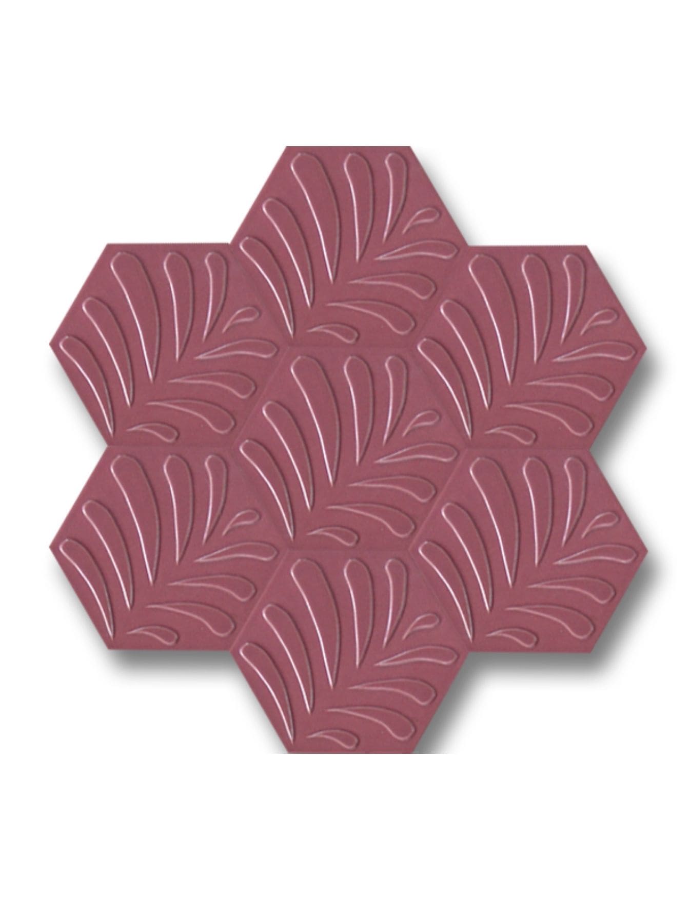 Altıgen Çini Seramik Karo - 45, Altıgen Acık Pembe Seramik Karo