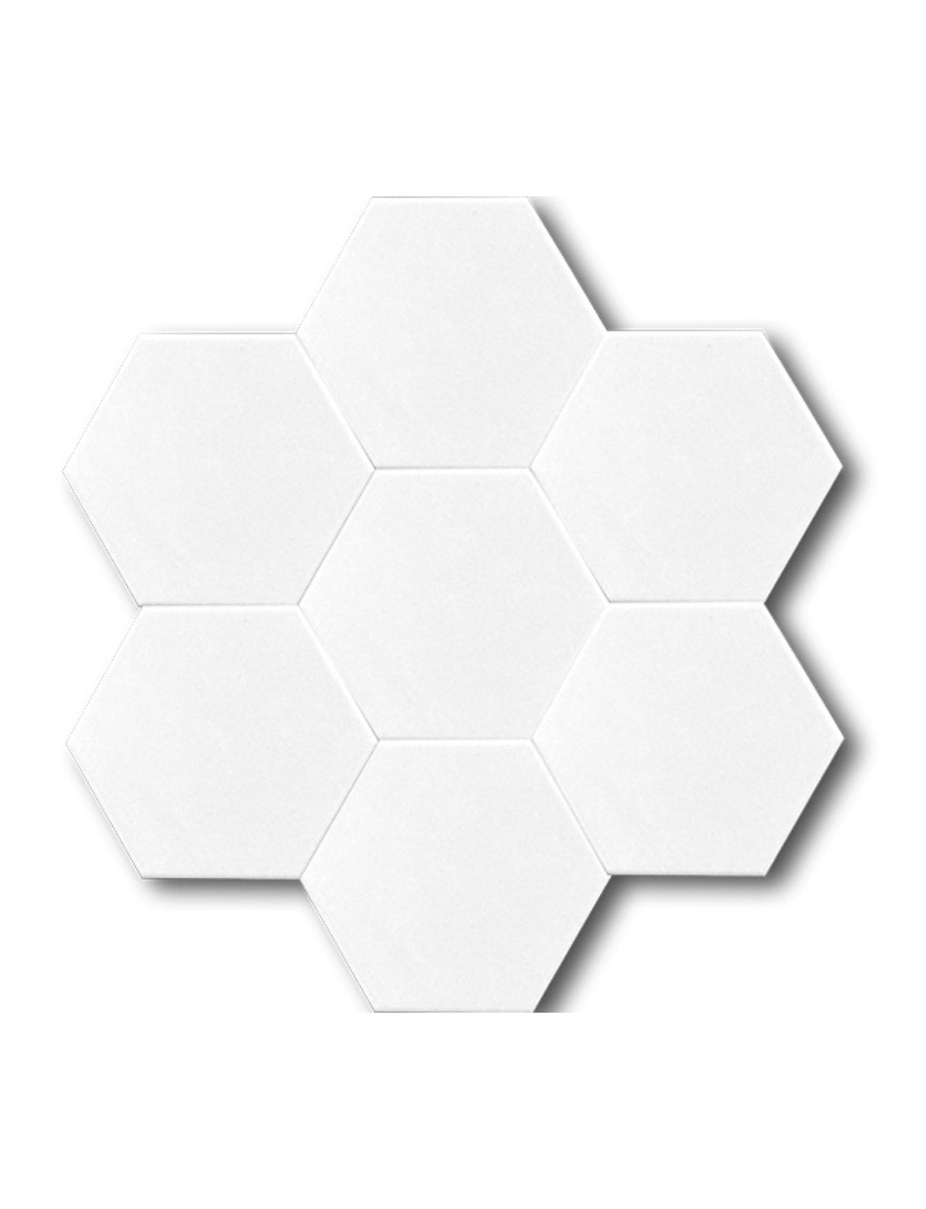 Altıgen Çini Seramik Karo - 06, Cami Seramik Karo Altıgen Beyaz
