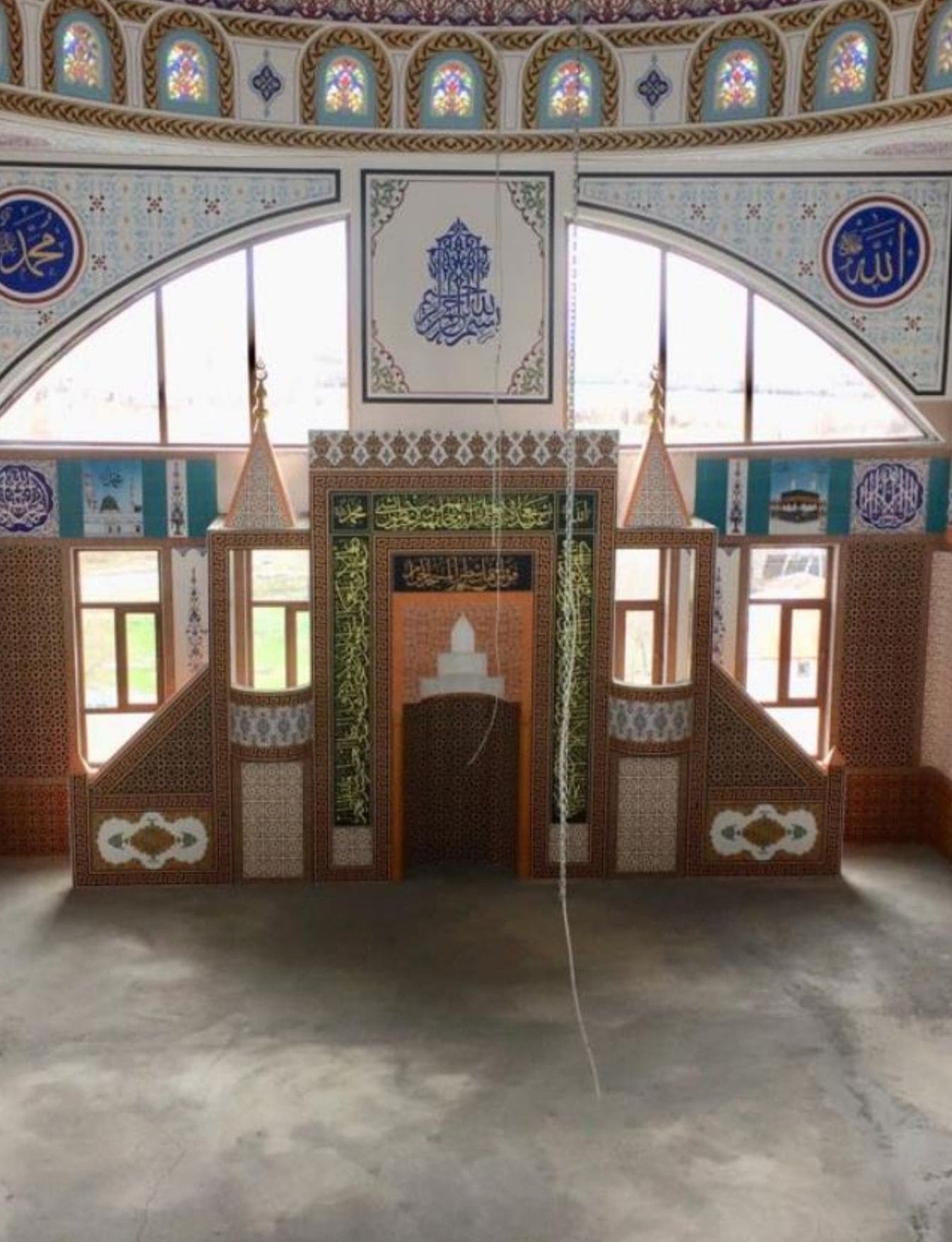 Cami Mihrap Minber Modelleri - 16, Mihrap Minber Kürsü Çinisi, Cami Çinileri