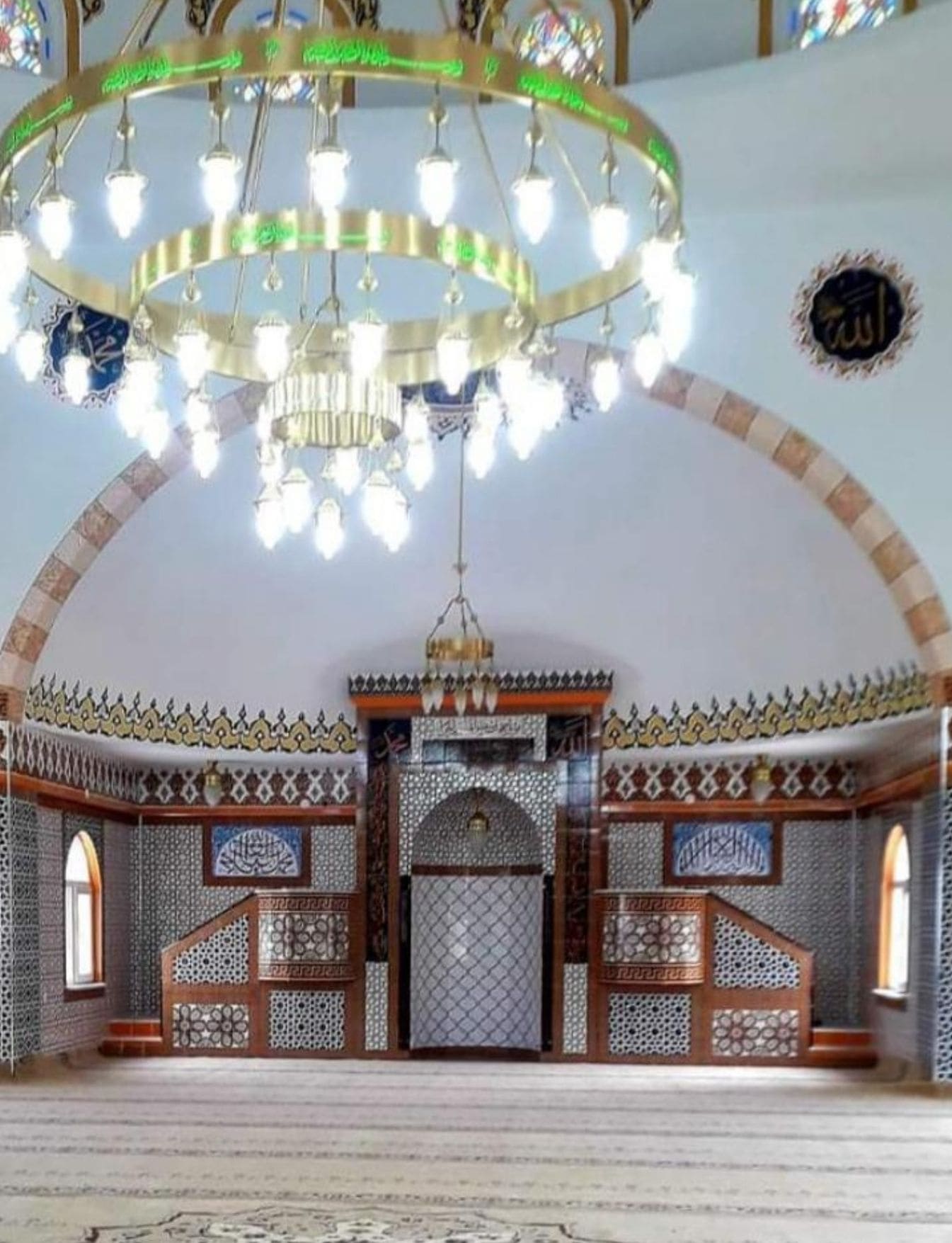 Cami Mihrap Minber Modelleri - 02, Ahşap Mihrap Minber Kürsü Çinileri, Cami Çinileri