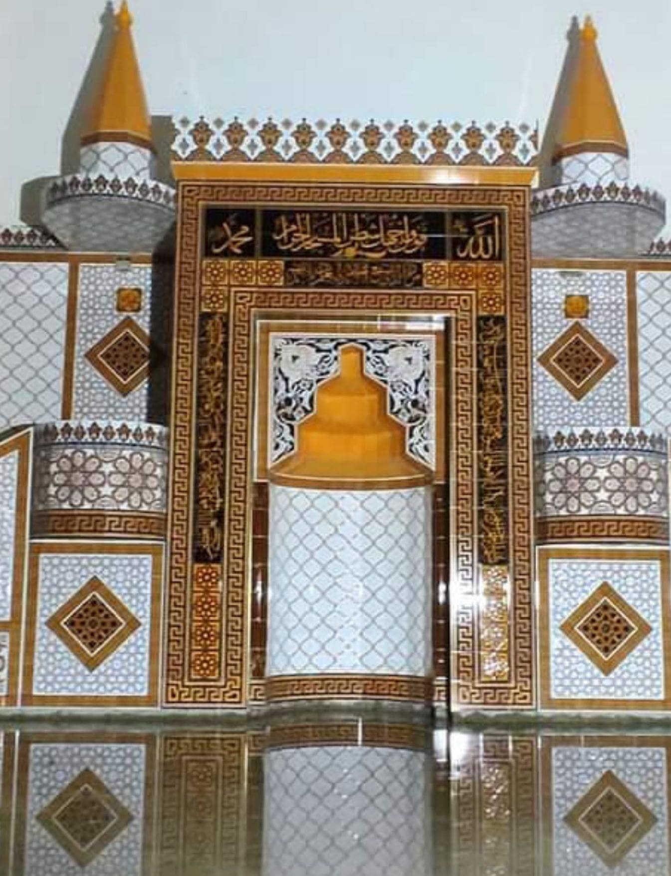 Cami Mihrap Minber Modelleri - 28, Mihrap Minber Kürsü Çini