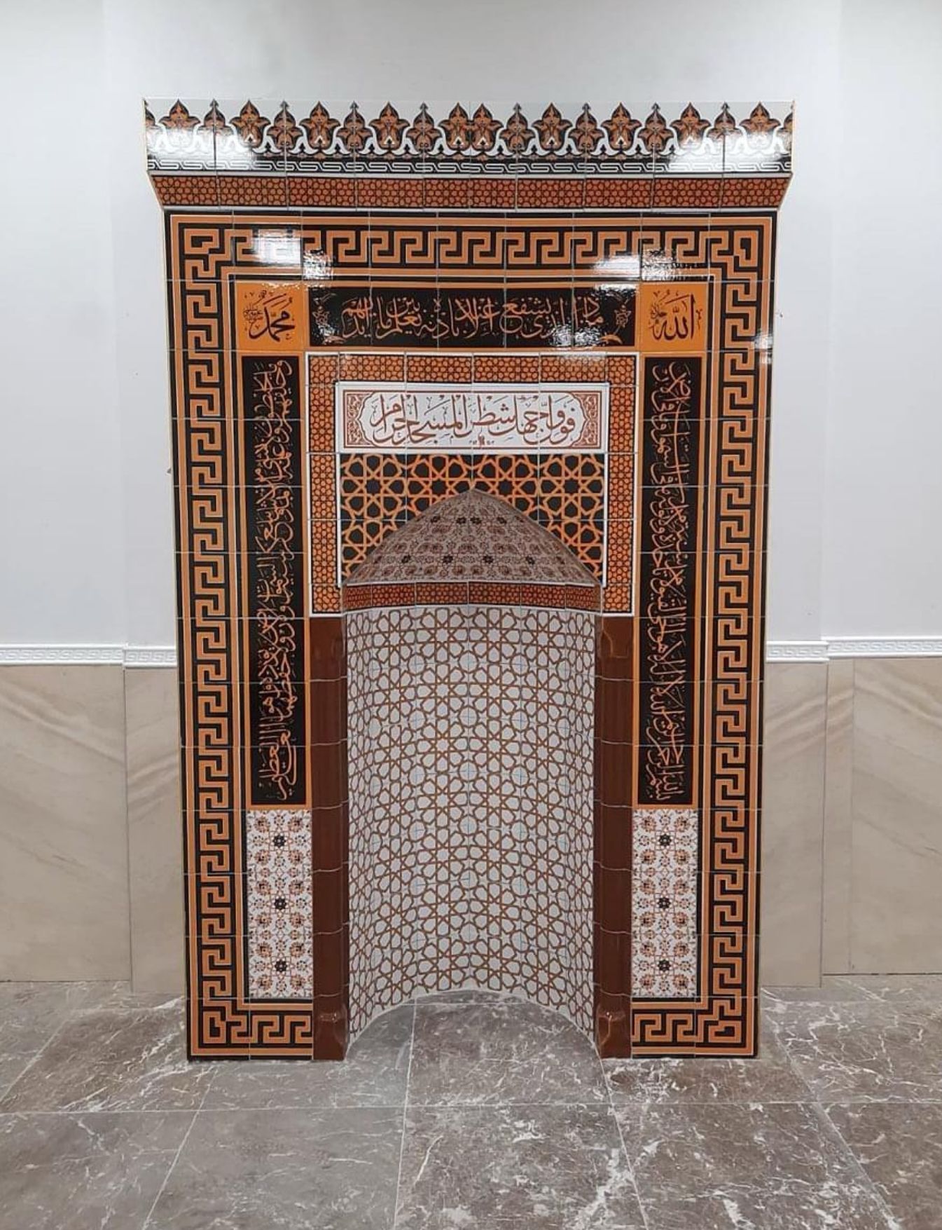 Cami Çini Mihrap - 33, Mescit Mihrap Modeli Selçuklu Çini, Cami Çinileri