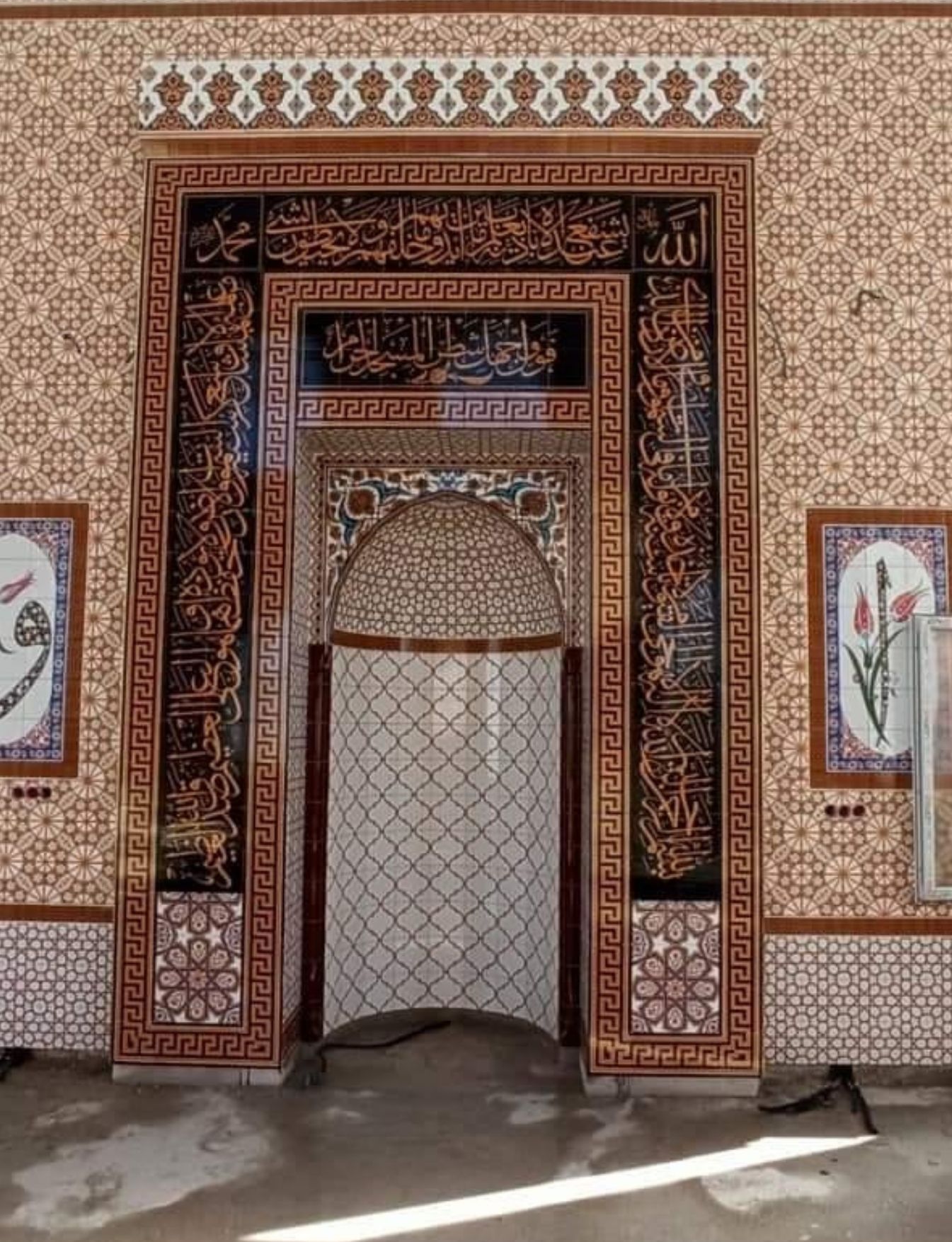 Cami Çini Mihrap - 54, Cami Çinili Mihrap Modeli, Cami Çinileri