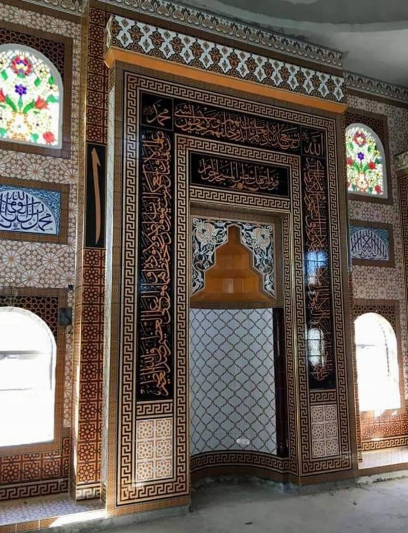 Cami Çini Mihrap - 58, Çini Mihrap Selçuklu Çini Modeli, Cami Çinileri