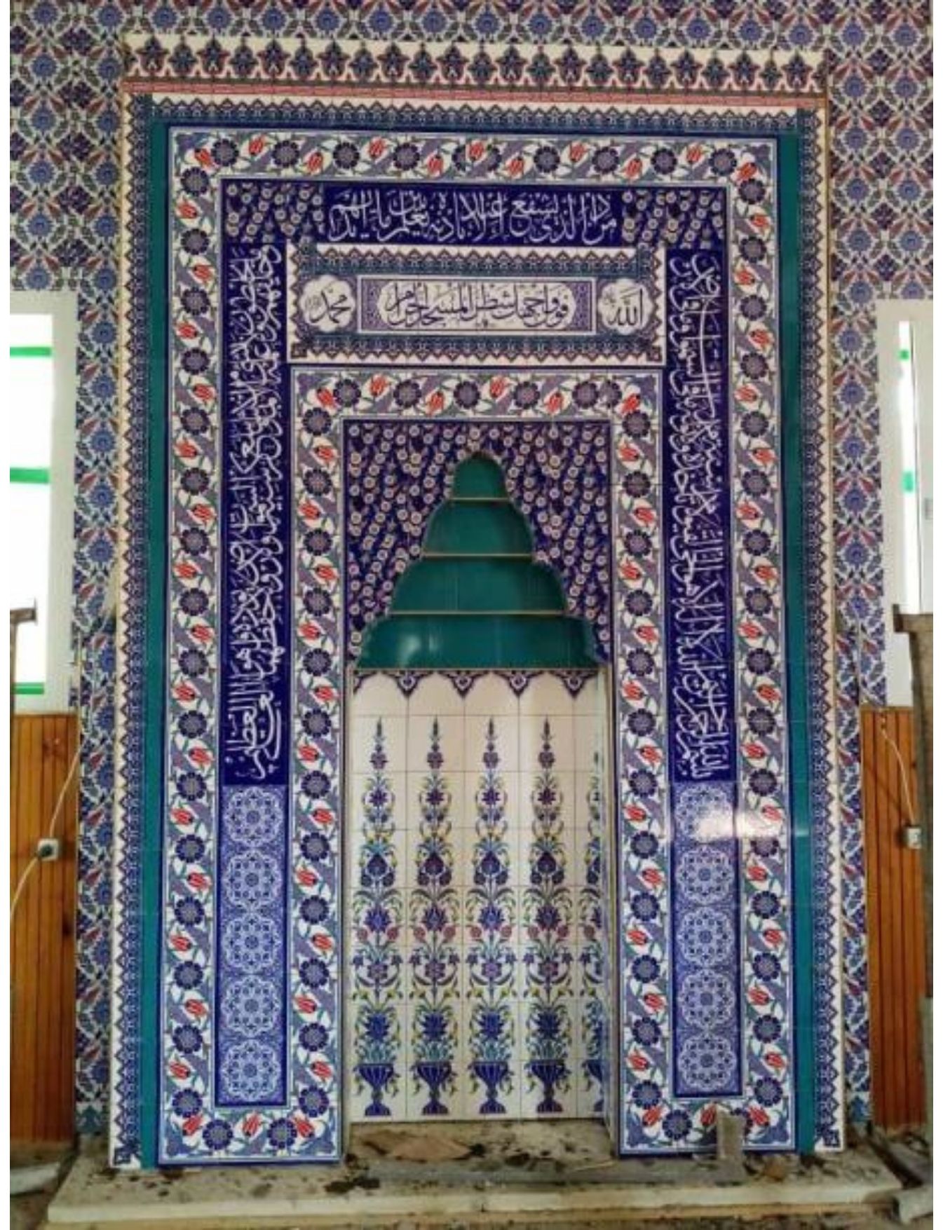 Cami Çini Mihrap - 69, Osmanlı Çini Modeli Cami Mihrapları, Cami Çinileri