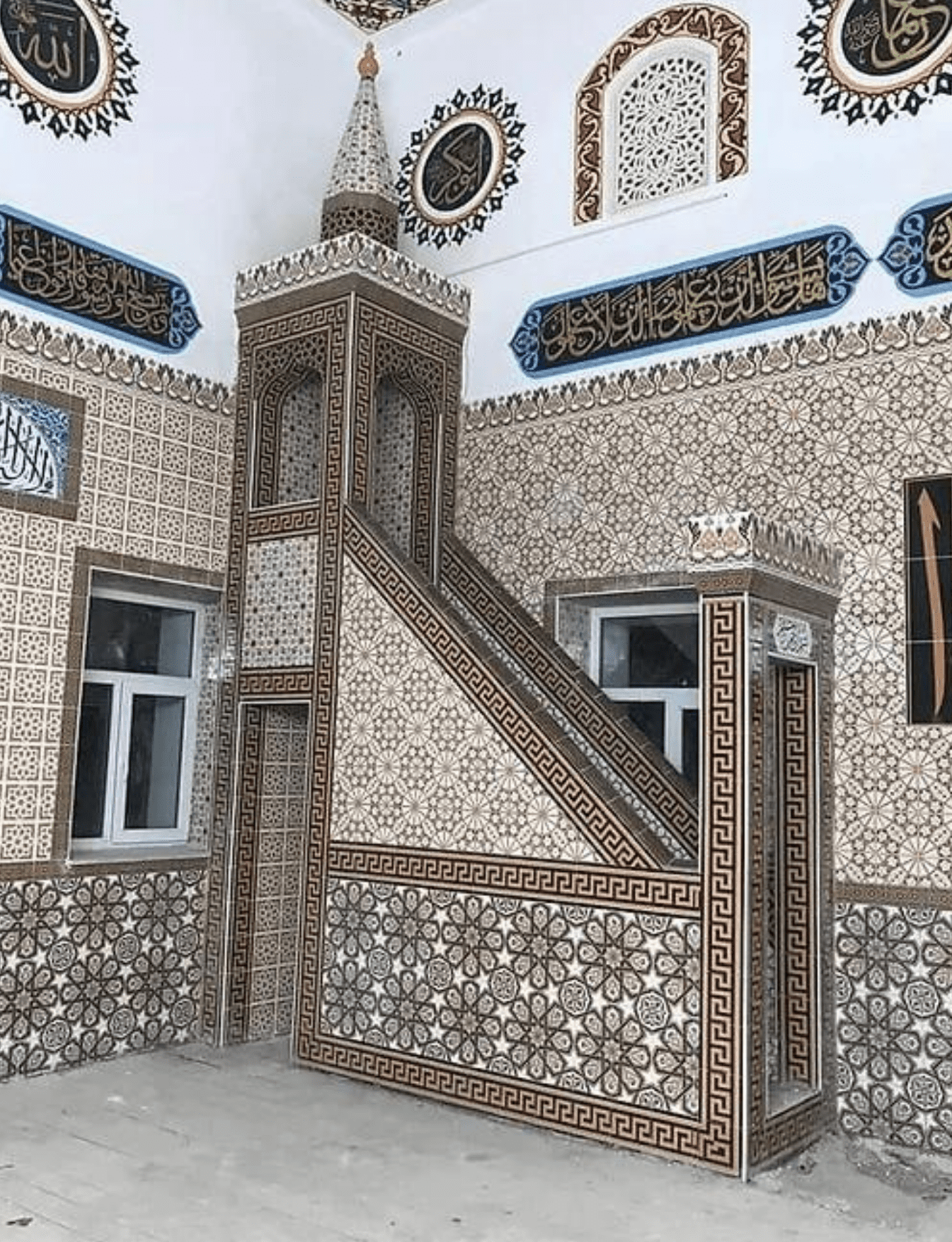 Cami Çini Minber - 13, Selçuklu Çini Motifli Cami Minber Modelleri