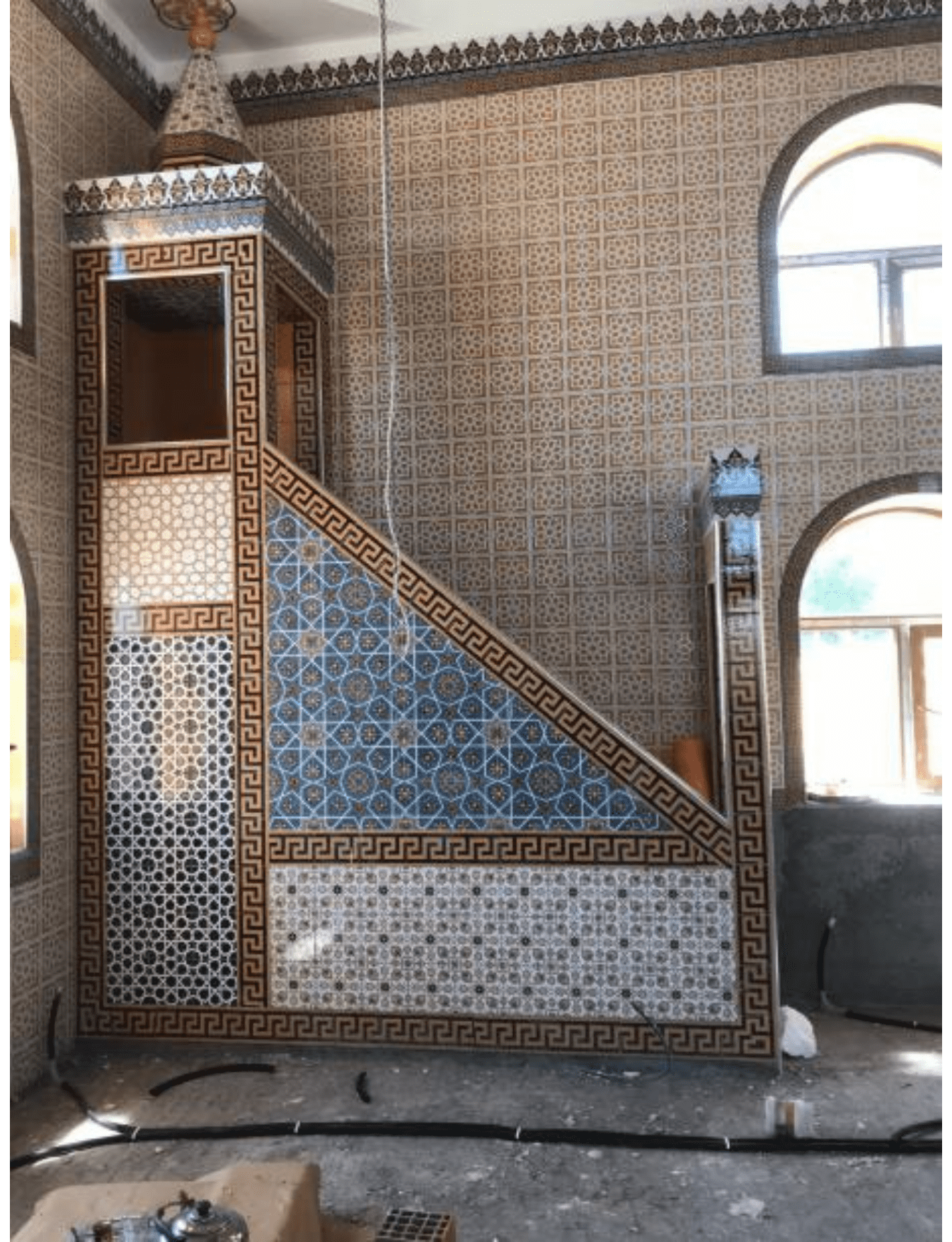 Cami Çini Minber - 21, Ahşap Minber Selçuklu Çini Modeli