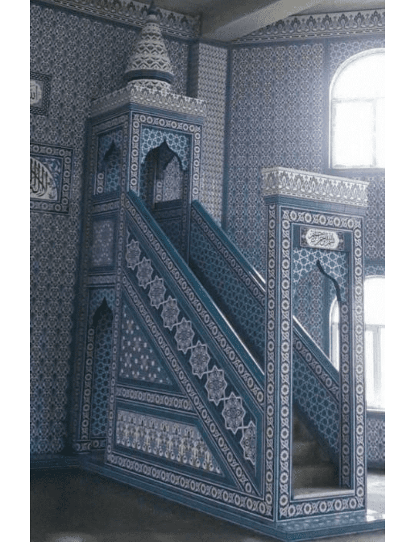 Cami Çini Minber - 27, Cami Minber Modeli Osmanlı Çini Desenli