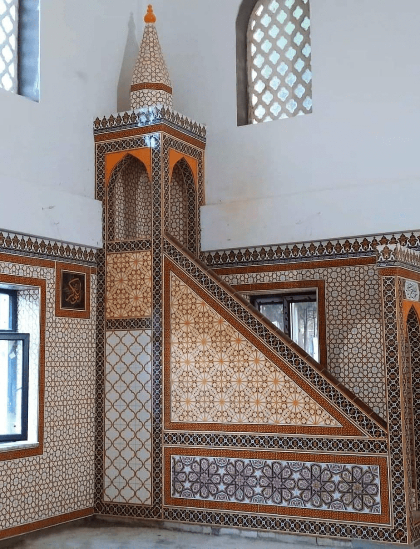 Cami Çini Minber - 03, Cami Minber Selçuklu Çini Modeli, Cami Çinileri