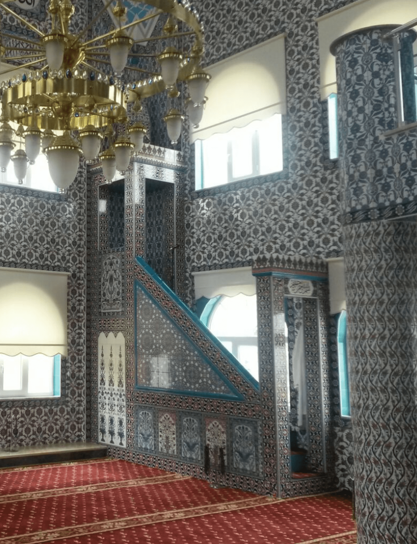 Cami Çini Minber - 40, Altın Çini Cami Minber Modelleri