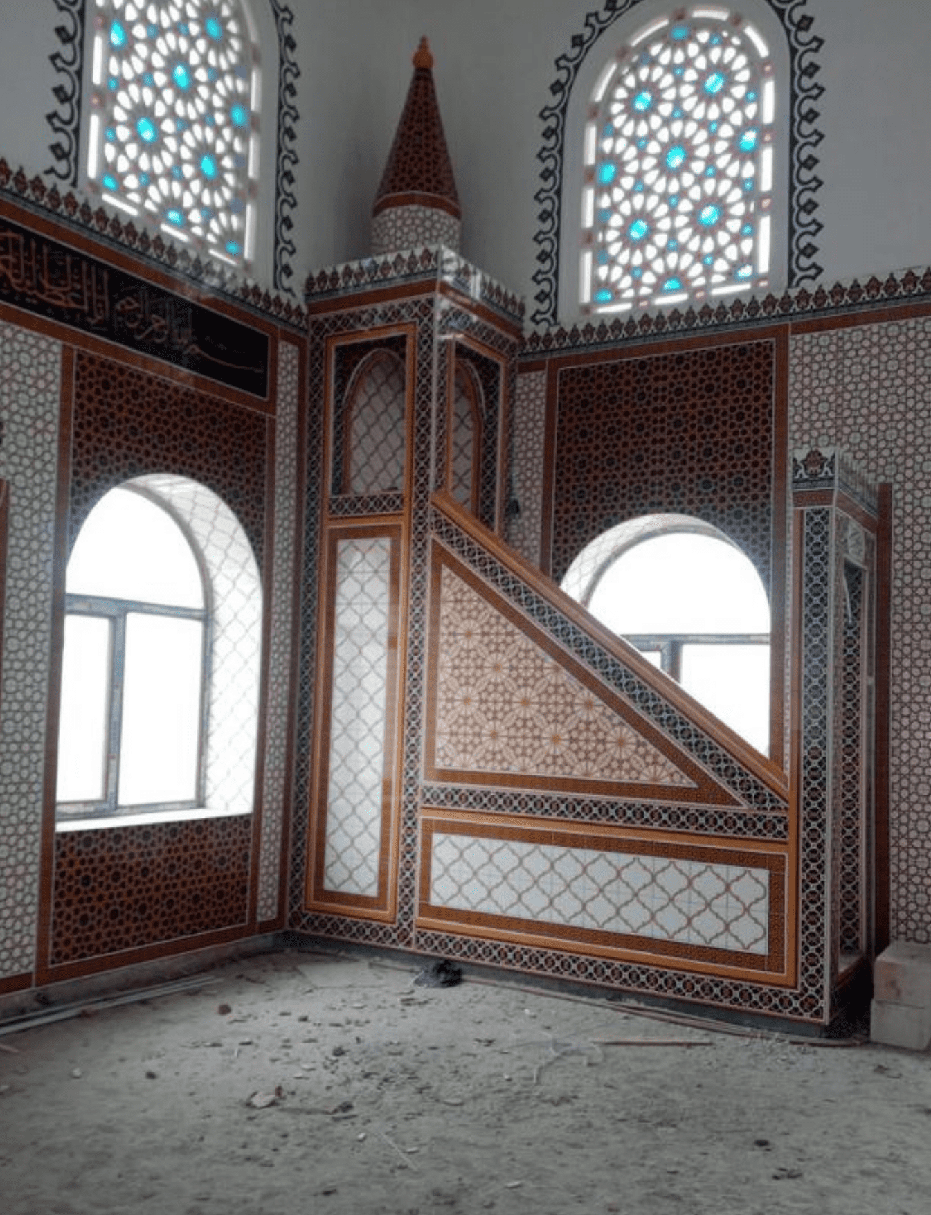 Cami Çini Minber - 05, Minber Modeli Selçuklu Çini Modeli, Cami Çinileri