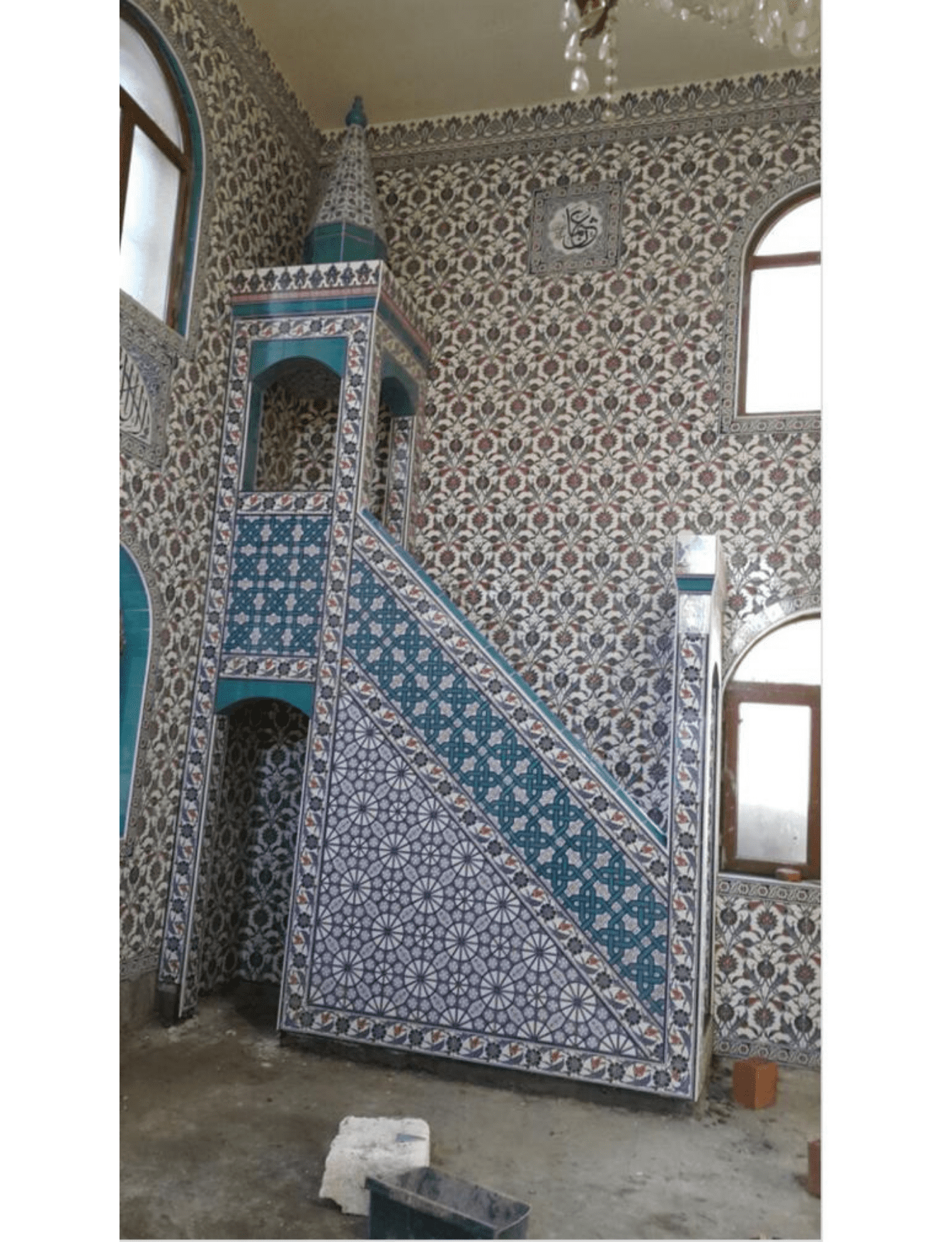 Cami Çini Minber - 63, Cami Minber Modelleri İslami Çini Karolar